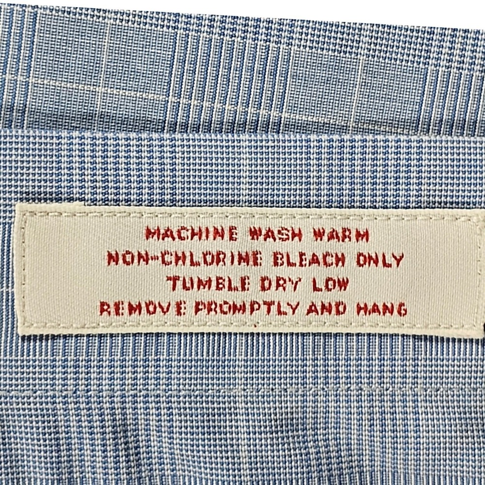 Brooks Brothers Shirt Mens 17.5 34/35 Blue Glen Plaid Traditional Fit Non-Iron - Picture 10 of 11
